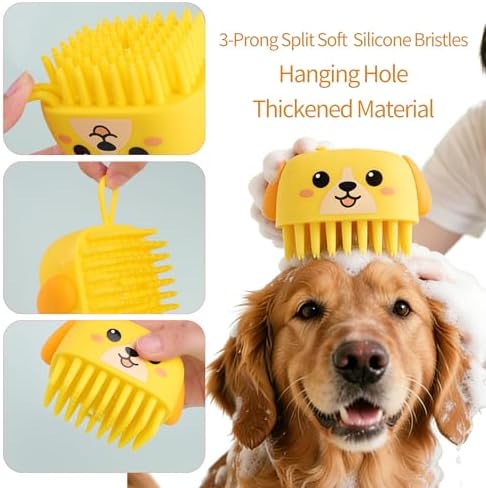 3PCS Pet Grooming Kit – Dog Bath Brush - Image 4