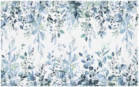 Giwawa Blue Eucalyptus Bath Rug Sage Leaves Bathtub Mat Extra Soft Absorbent by Giwawa