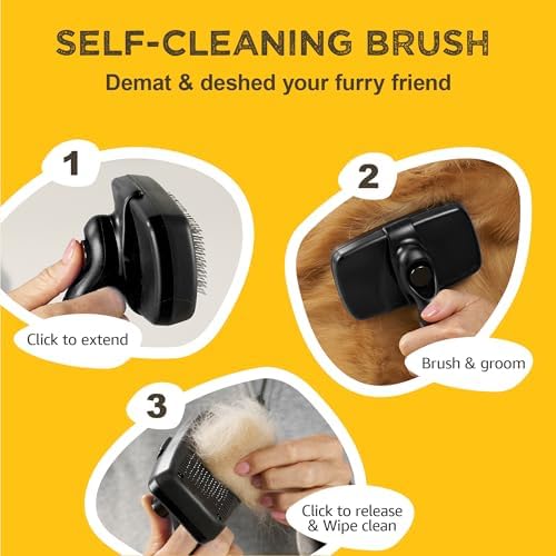 Deshedding Dog Brush for Shedding – Self Clean Cat Brush Deshedding & Grooming - Image 3