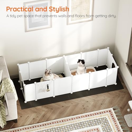 HOOBRO 2 Pack Cat Litter Box Enclosure Splash Guard - Image 2
