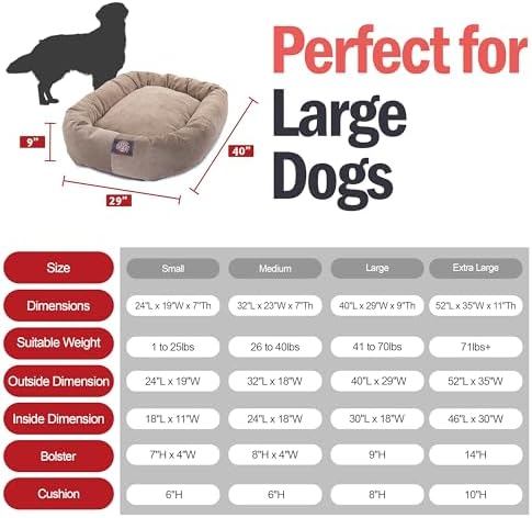Majestic Pet Micro Velvet Dog Bed, 40 Inch Large - Image 3