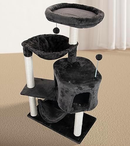 YUNIQUE Cat Tree with Cat Condo and Big Hammock - Image 5