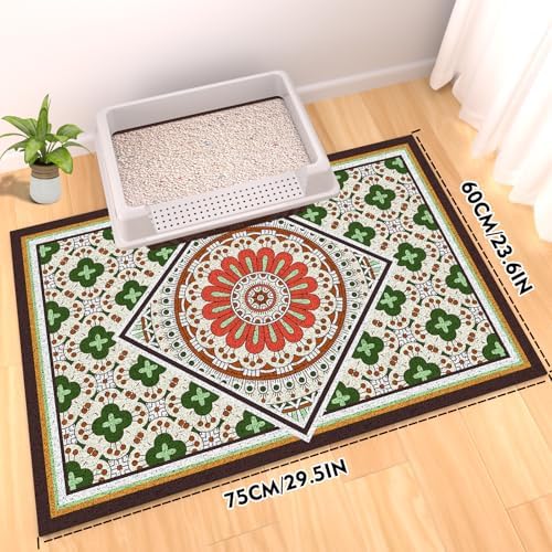 Extra Large Cat Litter Mat 30"x24", Heavy-Duty Litter Rug Catcher - Image 2