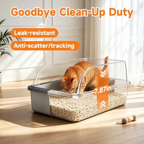 Stainless Steel High-Sided Cat Litter Box - Image 7