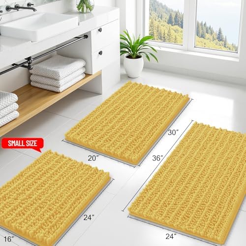Smiry Bathroom Rugs 48X32, Extra Soft Rubber Backing Chenille Bath Mats - Image 2