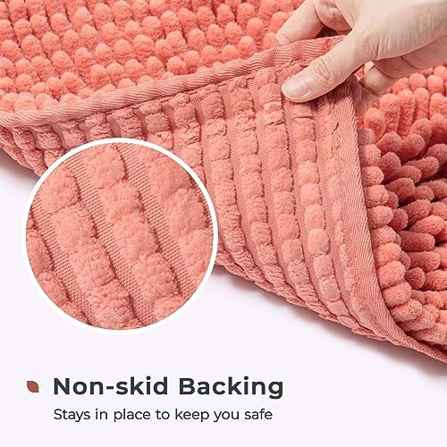 FRESHMINT Chenille Bathroom Rugs Mat 32”x20”, Non-Slip Bath Mat - Image 5