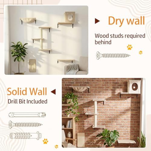 Cat Wall Shelves, Cat Wall Mounted Furniture, Climbing Wall Systems - Image 6