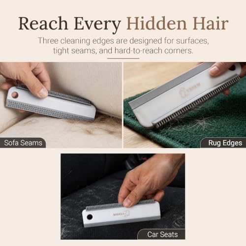 Pet hair Remover kit for Dogs & Cats, Reusable Roller & Detail Brush - Image 6