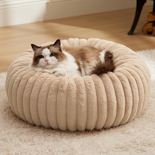 Bedsure ComfyFleece® Donut Cat Bed by BEDSURE