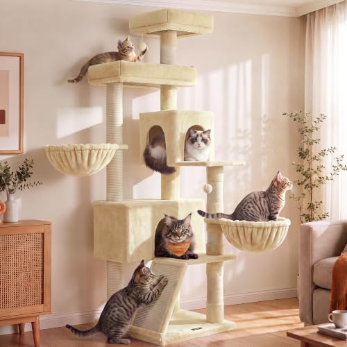 Feandrea Cat Tree, 68.5-in Tall Cat Tower by FeandreabySONGMICSHOME