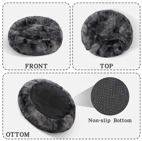 NOYAL Calming Donut Dog Bed, Hooded Cave - Image 5
