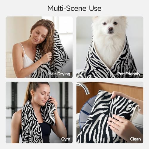 REDKISS 100% Cotton Zebra Striped Hand Towels - Image 7