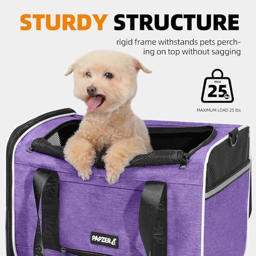 Cat Carrier for Travel, Soft-Sided, Top Loading, Privacy Curtain, to 20 lbs - Image 5