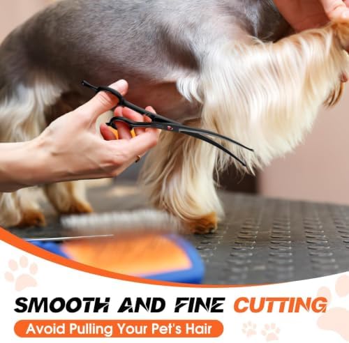 JASON Curved Dog Grooming Scissors - Image 6