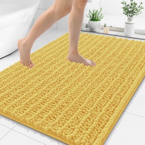 Smiry Bathroom Rugs 48X32, Extra Soft Rubber Backing Chenille Bath Mats by Smiry