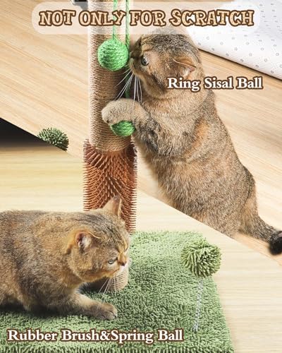 ANWA 35" Tall Simulated Cat Scratching Post - Image 4