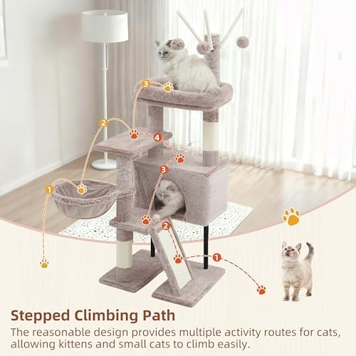 Gitelsnour Cat Tree Tower for Indoor Cat, Top Platform - Image 2
