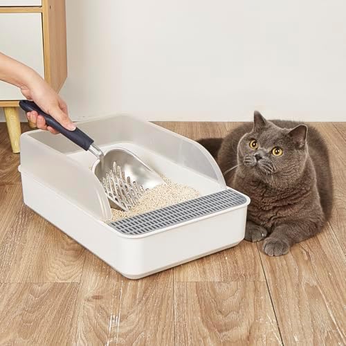 Navy Blue Metal Cat Litter Scoop Durable Aluminum Screen Cat Litter Shovel - Image 3