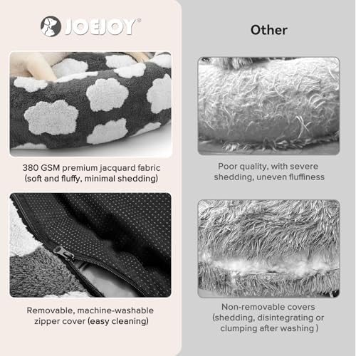JOEJOY Jacquard Donut Round Small Dog Bed - Image 3