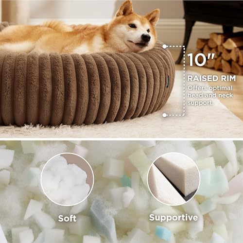 Bedsure ComfyFleece® Donut Large Dog Bed - Image 2
