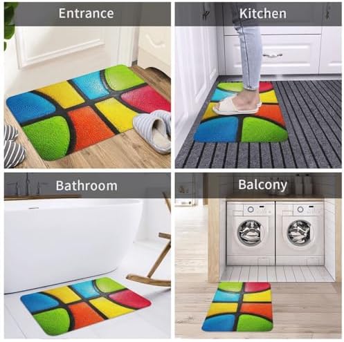 Colorful Basketball Texture Bath Mat Non-Slip Soft Microfiber Bathroom Rugs - Image 7