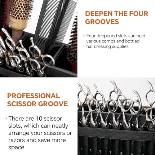 Barber Station Tray for Scissors Holder & Clippers Organizer, Barber - Image 4