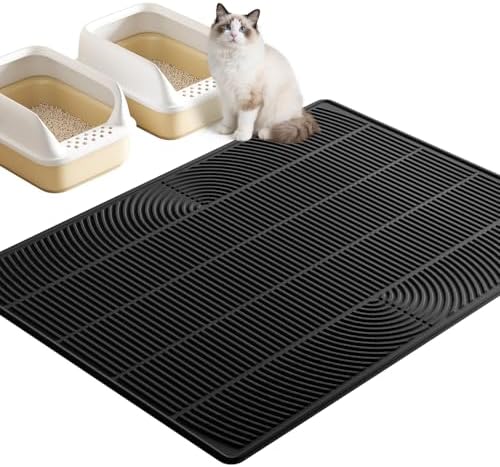 TRZZ XXL Cat Litter Mat, Large Silicone Waterproof Mat by TRZZ