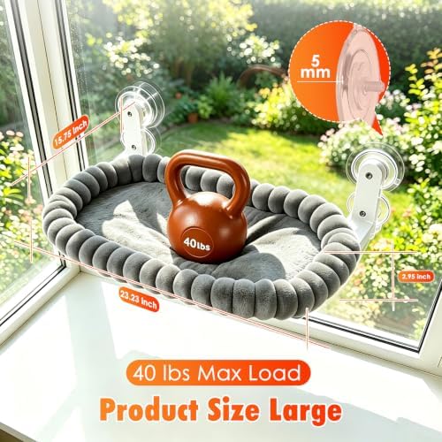 IPOW Cat Window Perch Cordless Foldable Cat Hammock Bed - Image 4
