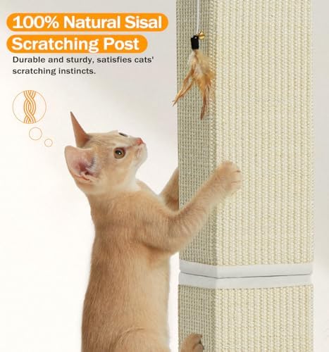 Made4Pets Cat Scratching Post for Indoor Cats, Sisal Cat Scratcher - Image 6