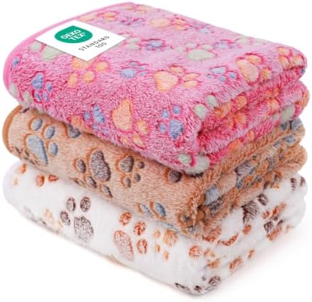 Luciphia Dog Blanket 3 Pack, Soft Cozy Fleece Throw by luciphia