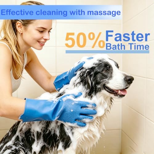 Silicone Pet Grooming Gloves Dog Washing Gloves - Image 2