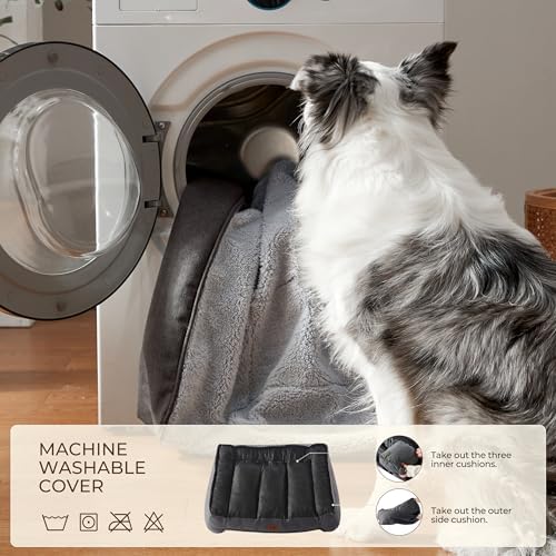 XL Extra Thick Orthopedic Bolster Dog Bed - Image 6