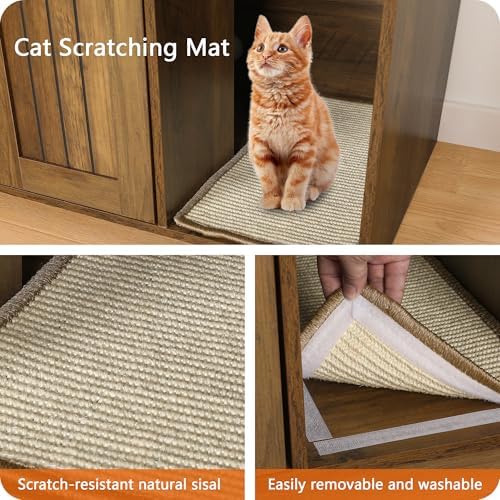 Dwanton Cat Litter Box Enclosure, - Image 5