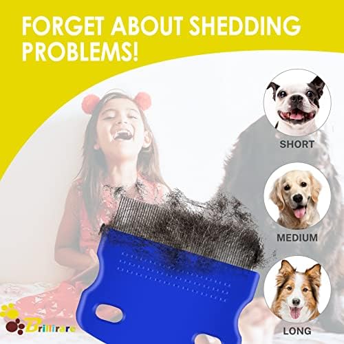 6 Pack Dog Grooming Comb, Pet Flea Lice Stainless Steel Cat Combs - Image 6