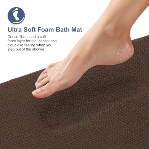 OLANLY Memory Foam Large Bathroom Rugs 59x35, Absorbent Bath Mat - Image 2
