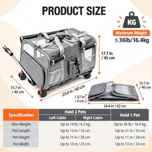 Large Cat Carrier for 2 Cats - Image 2