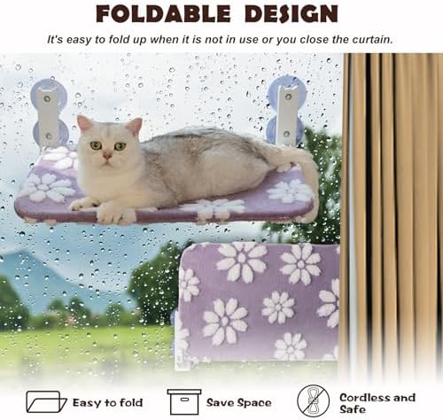 Cute Cat Window Perch, Foldable Cat Window Hammock - Image 5