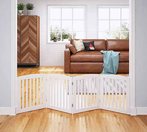PAWLAND Wooden Freestanding Foldable Pet Gate - Image 2