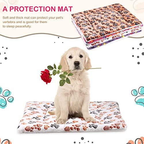 Tuanse 4 Pack Soft Pet Bed Mat Small Dog Crate Fleece - Image 5