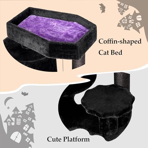 BEWISHOME Cat Tree for Indoor Cats, Gothic Cat Tree - Image 4