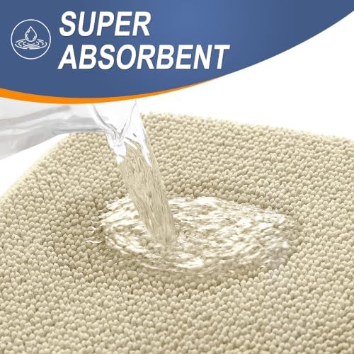 OLANLY Thick Memory Foam Small Bathroom Rug 24x16, Absorbent Bath Mat - Image 3