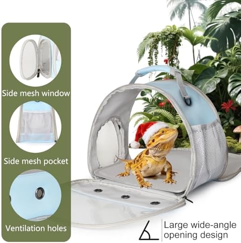 Bearded Dragon Travel Carrier, Lizards Cage, Small Animal Bag - Image 4