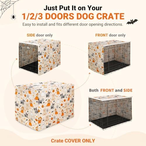 Explore Land Halloween Pattern Dog Crate Cover, 42 Inches - Image 2