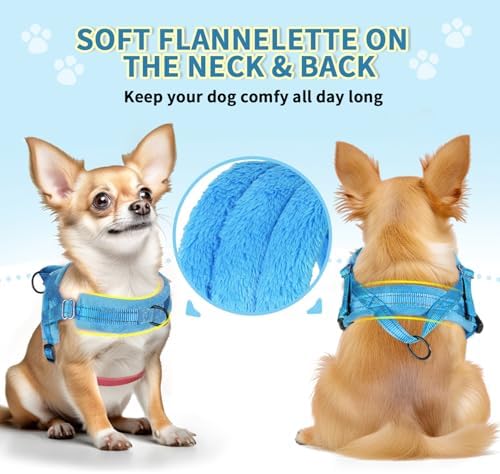 Lukovee Small Dog Harness and Leash Set, No Pull Soft Padded Vest - Image 5
