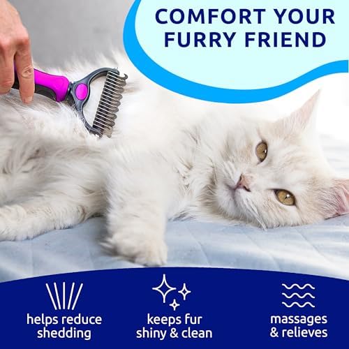 Pat Your Pet Deshedding Brush & Metal Comb Grooming Combo - Image 2