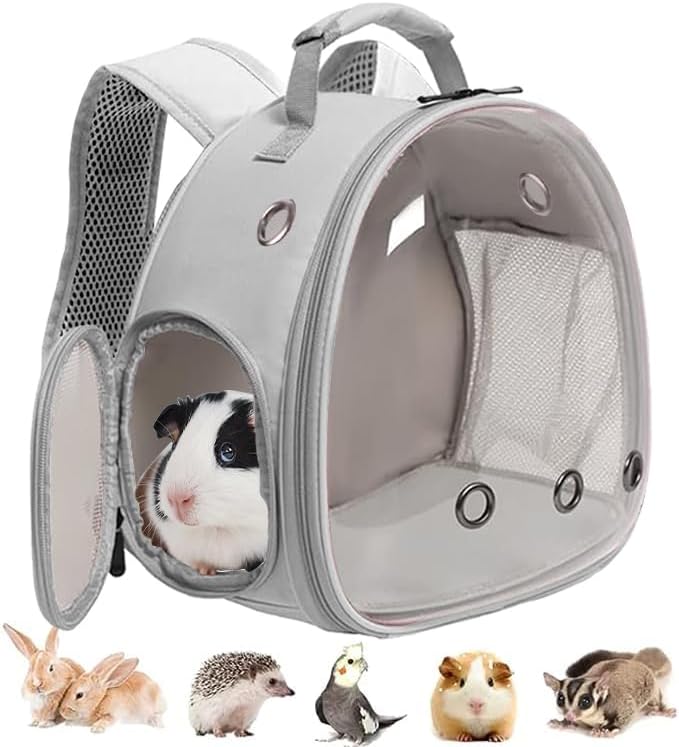 Guinea Pig Backpack, Space Capsule Bubble Window Small Animal Backpack by LightUpYourPetsLife