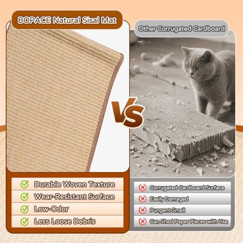 2-in-1 Sisal Cat Scratch Lounger, Convertible to Vertical Scratcher - Image 5