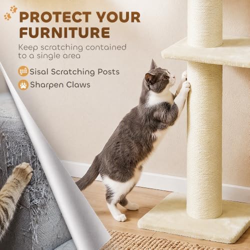 PawHut Cat Wall Shelves for Indoor Kittens Climbing Sleeping - Image 6