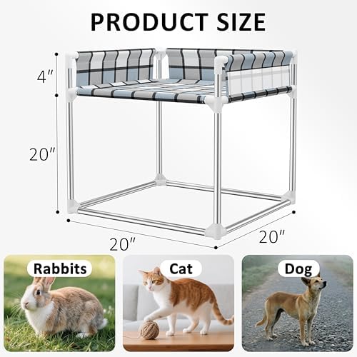 Bedside Cosleeper Dog Bed with Guardrail, 3-Fence Height Elevated Bed Dog - Image 6