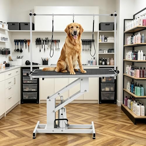 43.3" Hydraulic Pet Grooming Table, Heavy Duty Hydraulic Grooming Table Max - Image 2